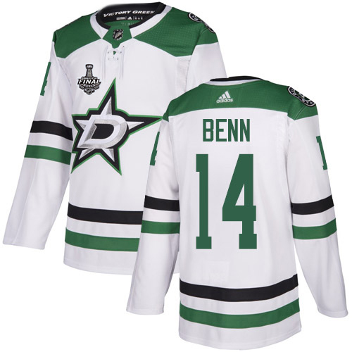 Adidas Men Dallas Stars #14 Jamie Benn White Road Authentic 2020 Stanley Cup Final Stitched NHL Jersey->dallas stars->NHL Jersey